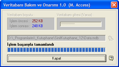 Access DB onarım