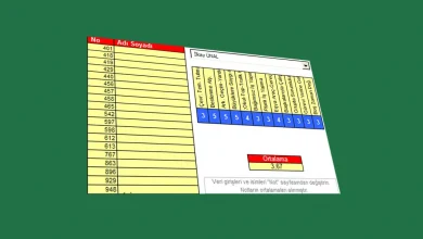 Excel ile davranış not girişi