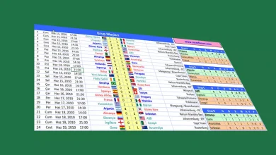 Dünya kupası excel çalışması