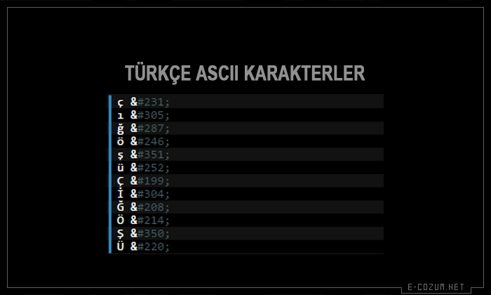 ASCII kodları