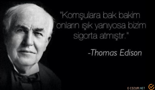 Ünlü Düşünürler Thomas Edison sözleri